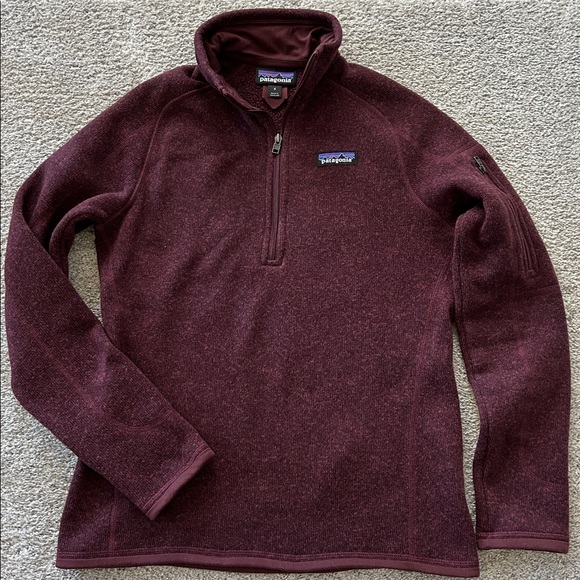 Patagonia Tops - Patagonia Maroon Half-Zip Fleece